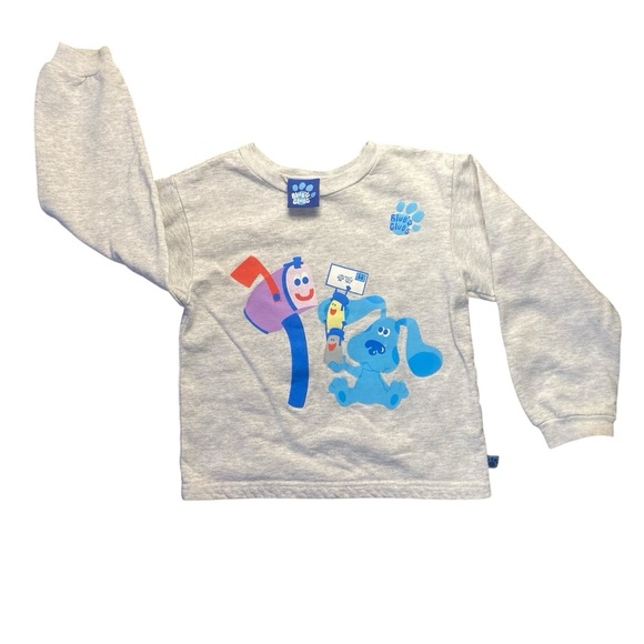 Vintage Viacom 1999 sweater RARE Gray/Blue’s Clues sweater Size 5 - Picture 1 of 7